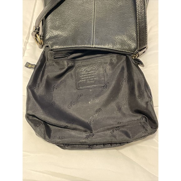 Fossil 75082 Genuine Leather Purse Pebbled Leather Shoulder Bag - Picture 15 of 16